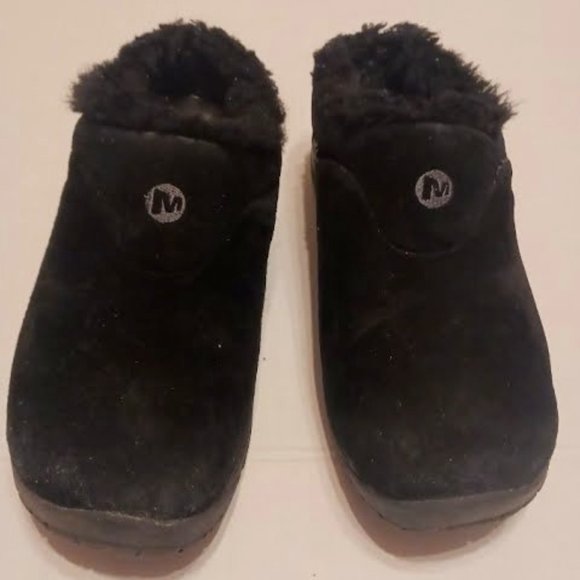 merrell sheepskin lined clogs